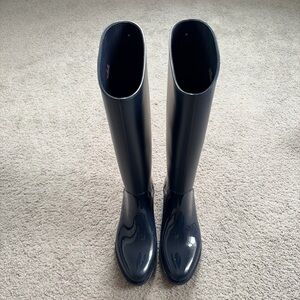 Sam Edelman Glossy Navy Tall Rain Boots